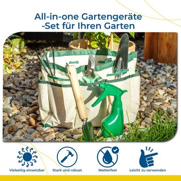 Stegpearl Gartenpflege-Set 6-teilig mit Tasche! Gartengeräte Set für die Gartenbau