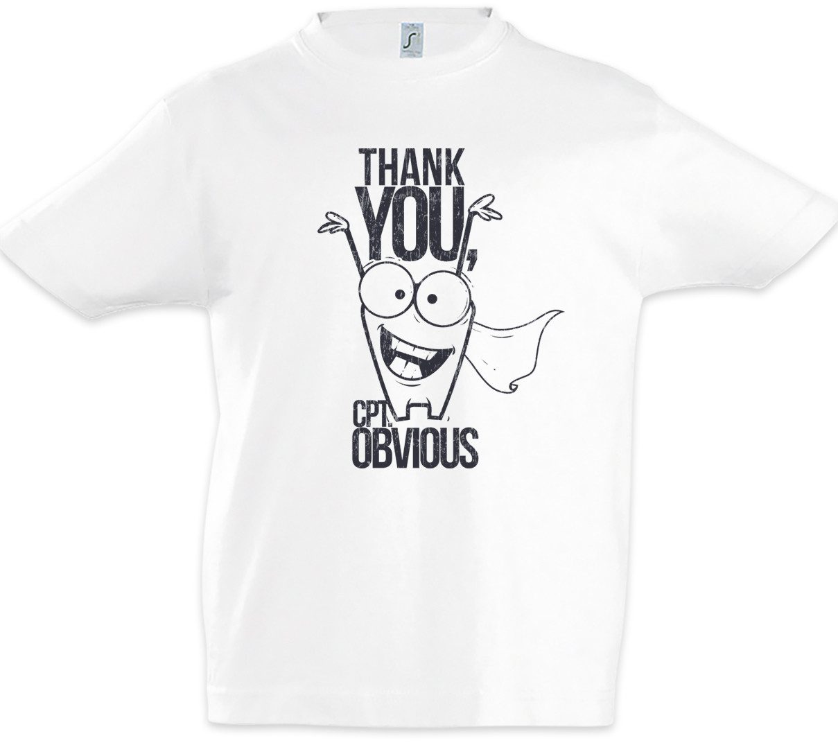 Print-Shirt Thank You Captain ObVIous Kinder T-Shirt Obvious Geek Nerd Fun Science