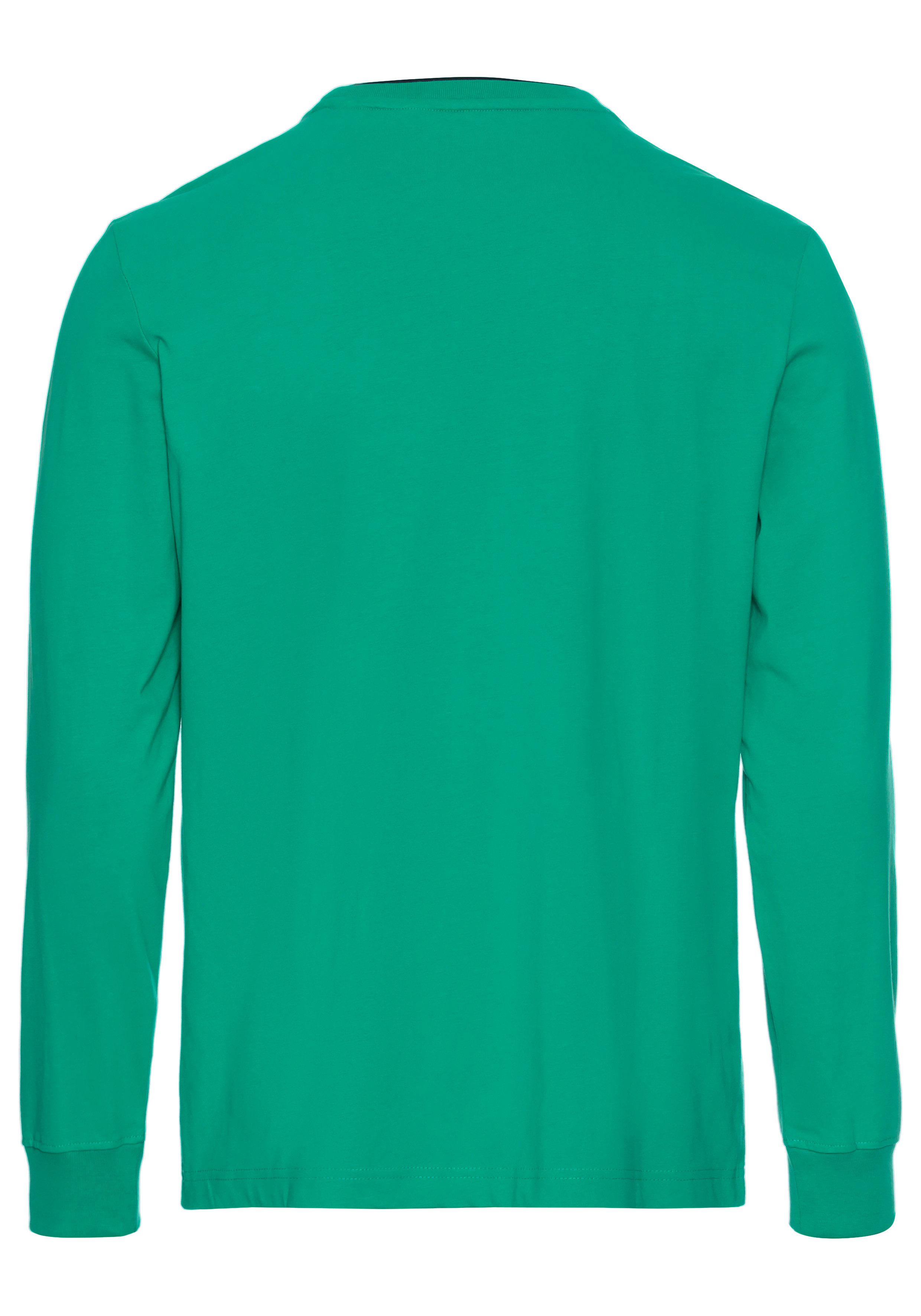 DELMAO Langarmshirt mit modernem Print - NEUE KOLLEKTION