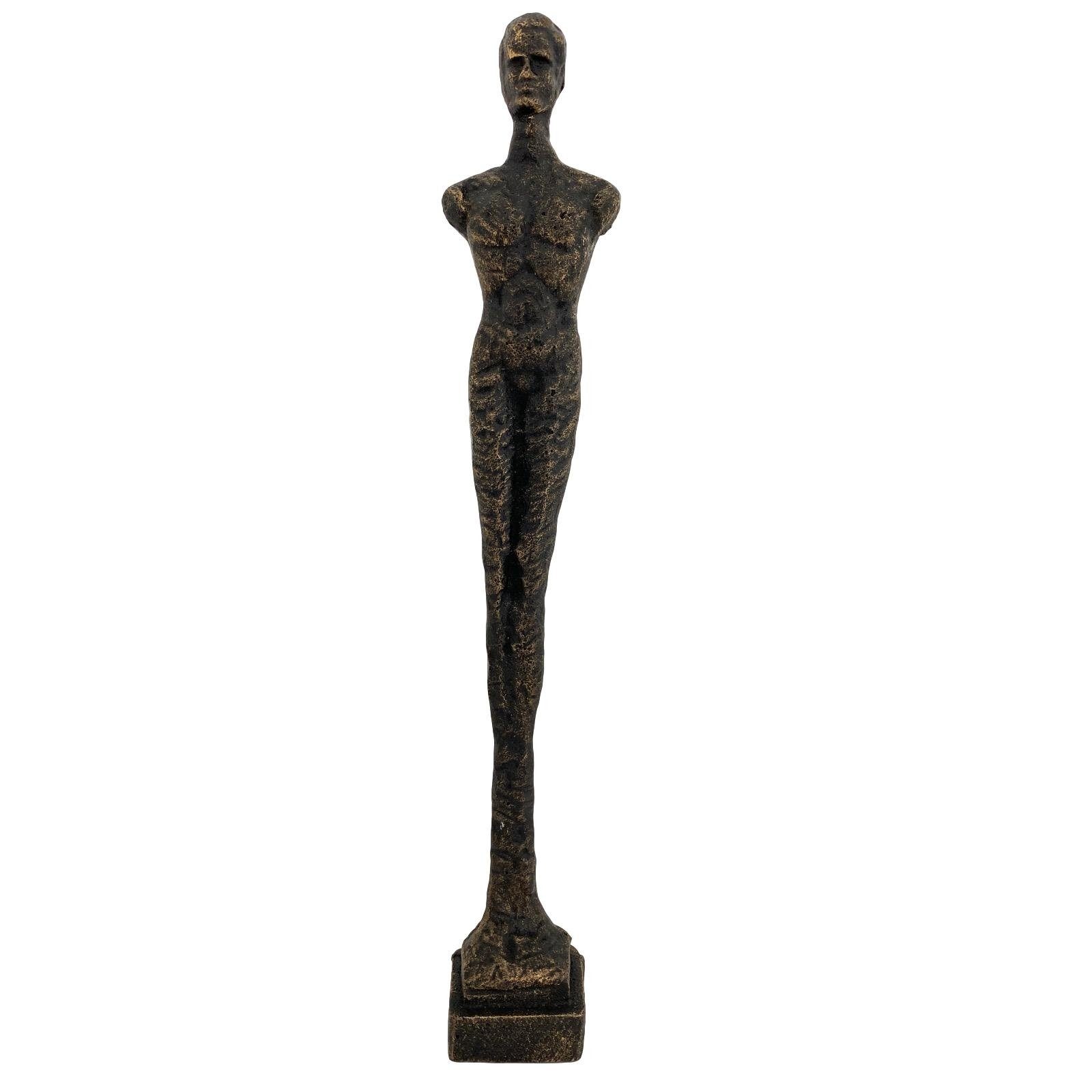 Dekoobjekt Skulptur Eisenfigur stehender Mann Figur Statue Skulptur Antik-Stil 43