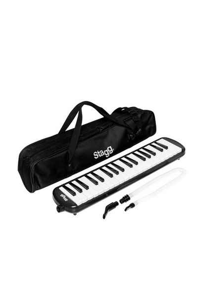 Stagg Schwarz, Kunststoff, Melodica mit 37 Tasten und schwarzer Tasche Melodica