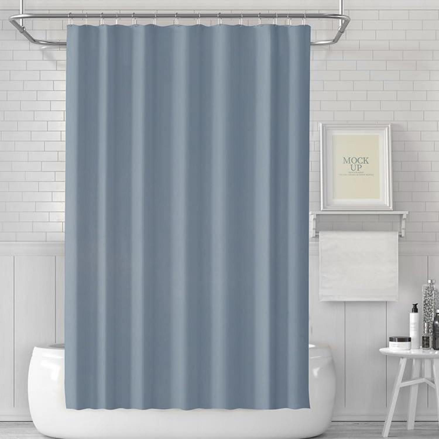 LUKDUNG Duschvorhang Duschvorhang 180x180 Blau Anti-schimmel günstig online kaufen