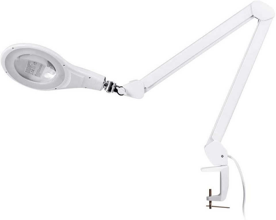 COSTWAY Lupenlampe, Vergrößerungs-LED-Lampe, 2,25-fach, mit Klemme