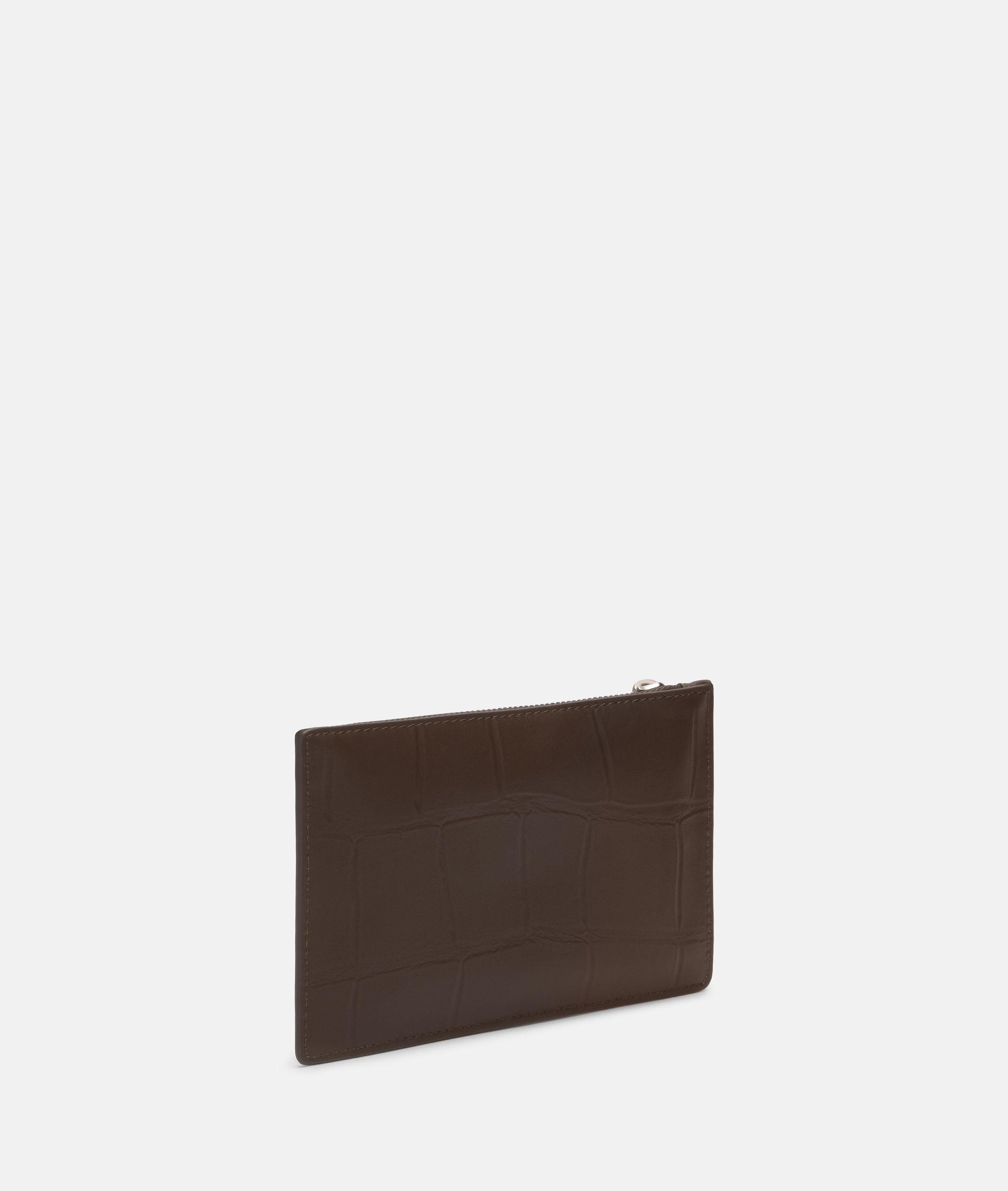 Liebeskind Berlin Kosmetiktasche Pouch Accessories, Pouch aus Leder mit Kroko-Prägung