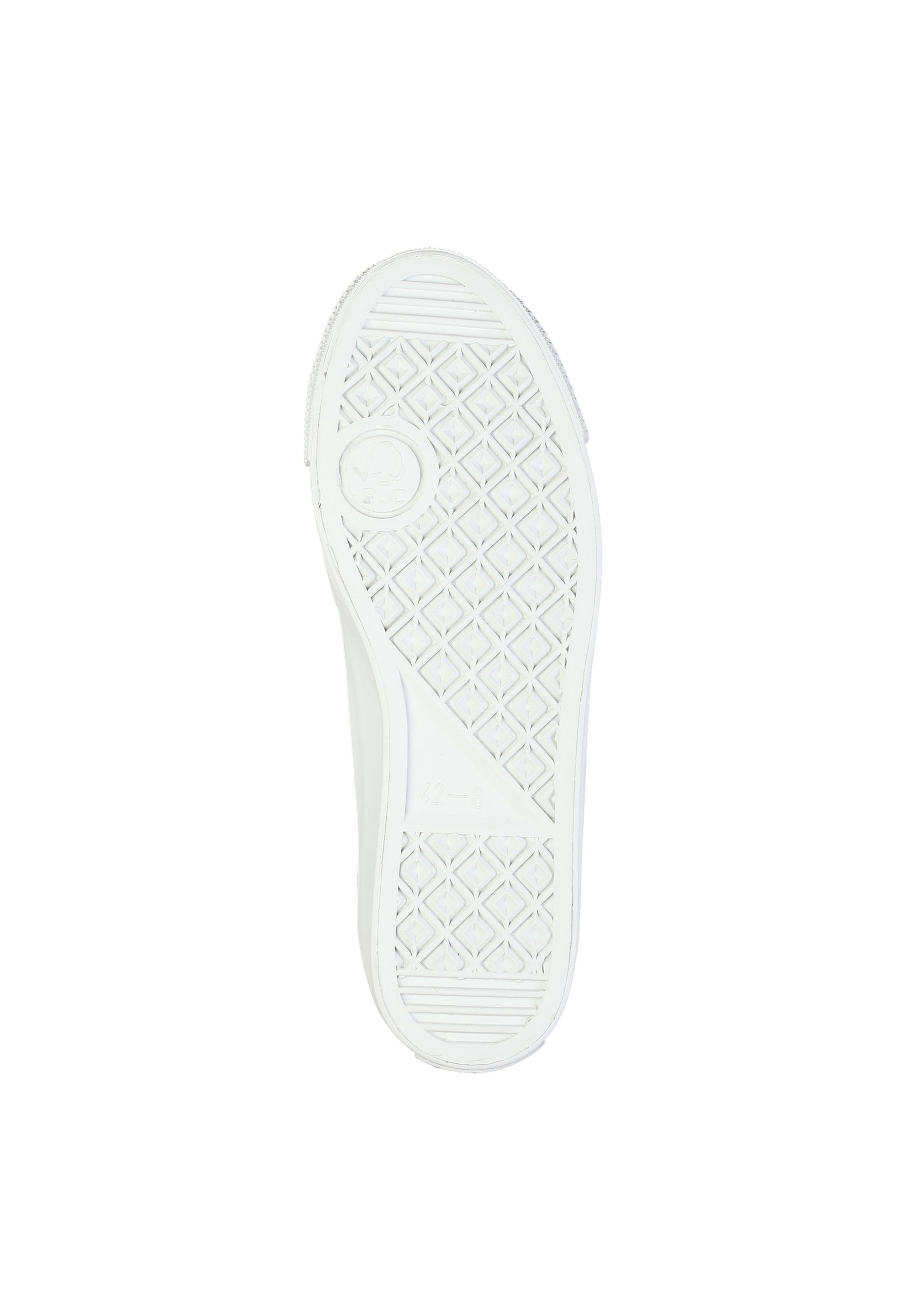 white Fair, White melange Sneaker aqua Nachhaltig Cut Fair ETHLETIC just Lo Trainer Cap Vegan,