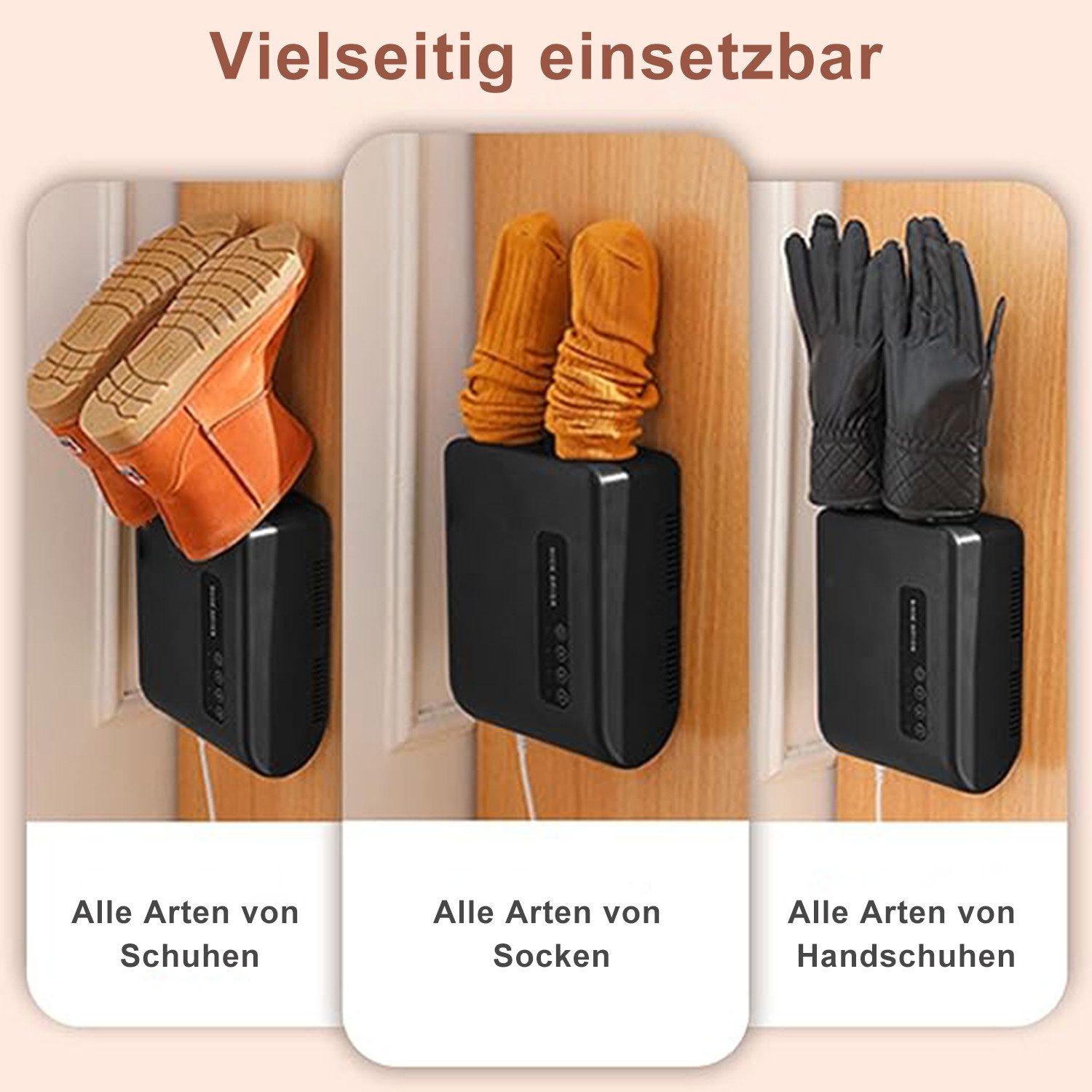 AIMAX Schuhtrockner Elektrisch Schuhtrockner Wandmontage Schuhheizung Stiefel Schuhwärmer, Zur hilft Gerüche, Bakterien zu bekämpfen, für Handschuhe Socken – Bild 3 von 5
