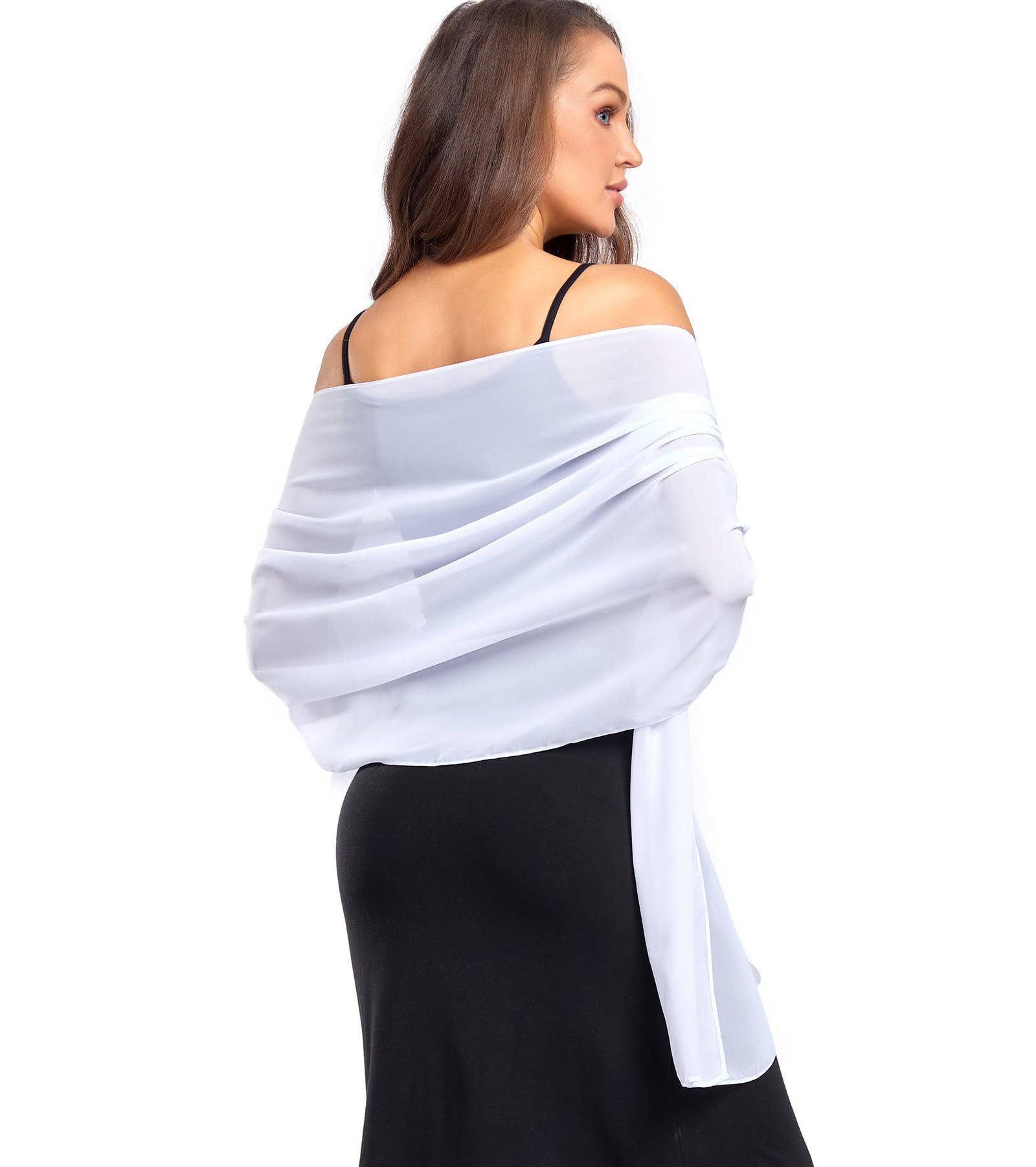 Zaewry Modeschal Damen Schal – Elegante leichte Stola, weich fließend, (1-St), ideal für Abendkleid, Hochzeit & festliche Anlässe