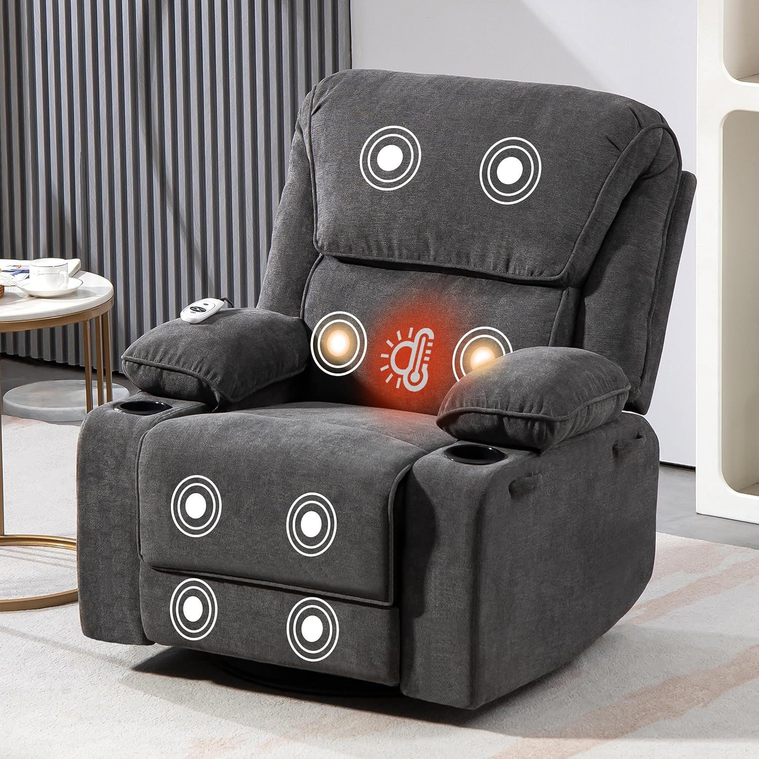 BRTHORY Massagesessel Relaxsessel mit Massagefunktion, Fernsehsessel, günstig online kaufen