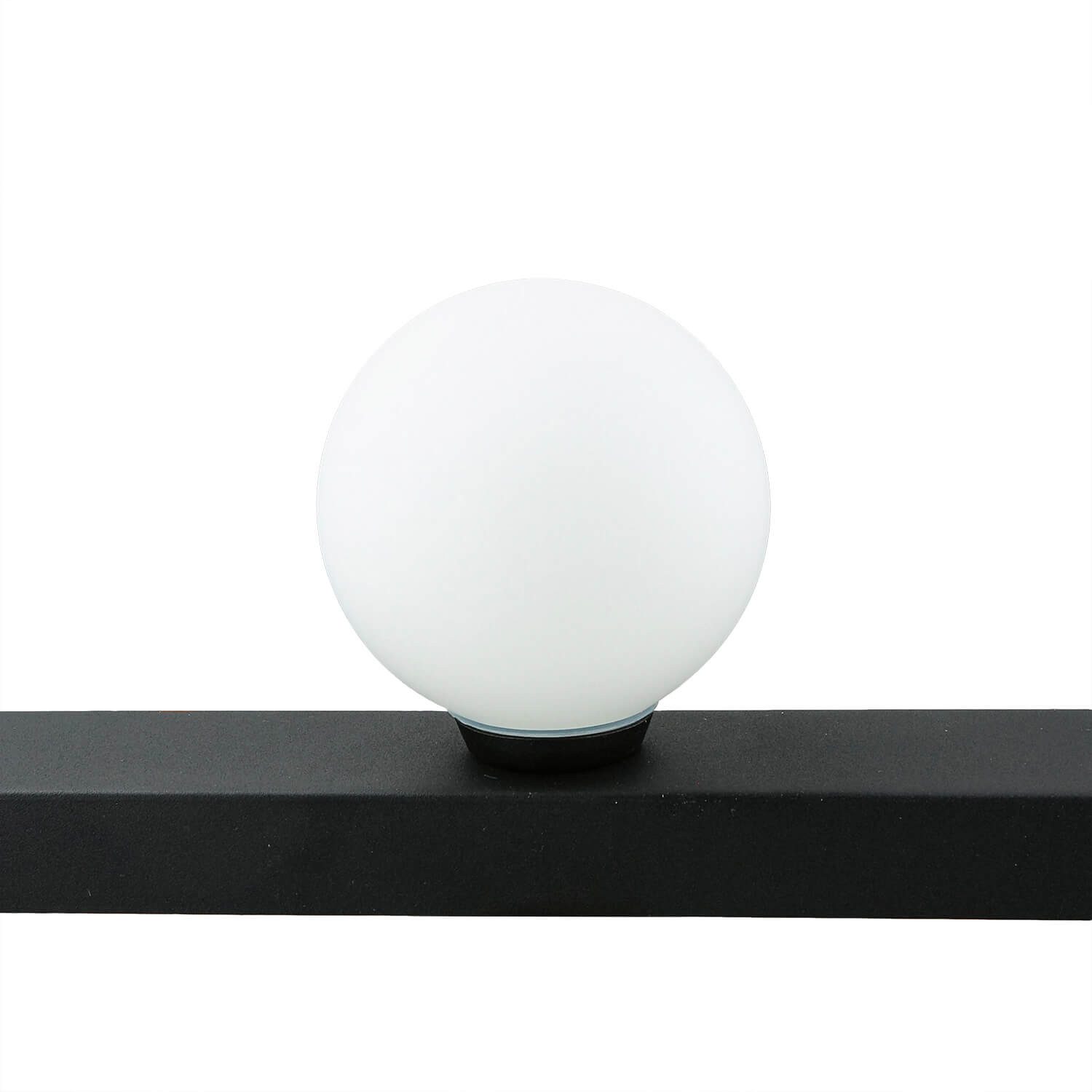 Licht-Erlebnisse Wandleuchte BRAZOS, ohne Leuchtmittel, Badezimmerleuchte Wand 40 cm blendarm Schwarz Weiß Kugelschirme