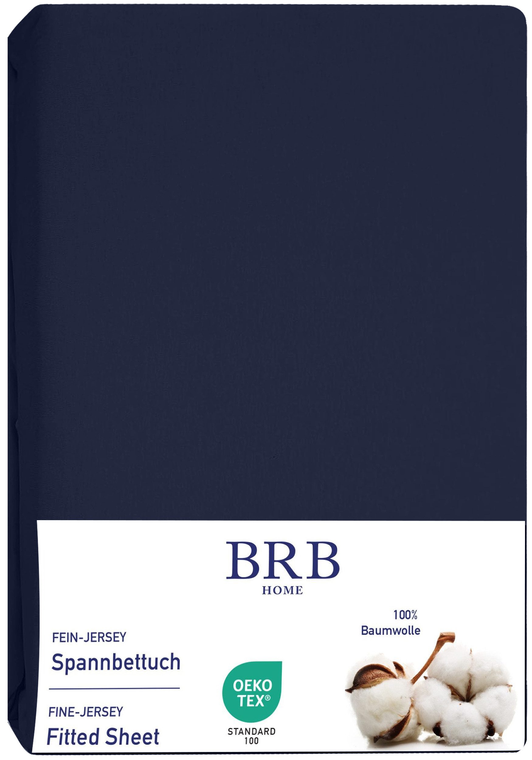 BRB HOME Spannbettlaken Spannbettuch Jersey Baumwolle Bettlaken Betttuch Mo günstig online kaufen