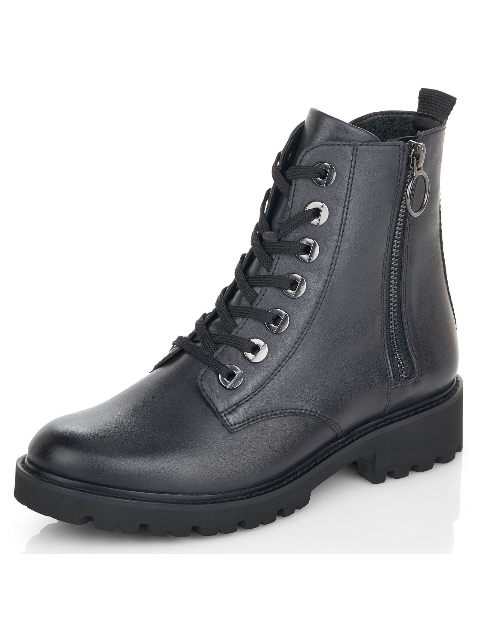 Remonte Stiefelette Glattleder . Schnürstiefelette