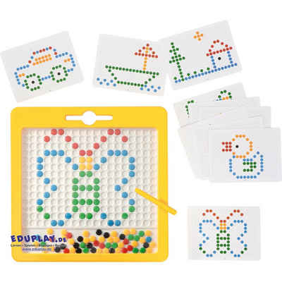 EDUPLAY Lernspielzeug Magnetpunkte-Pad mit Vorlagekarten, 31,5 x 31,5 x 2,3 cm