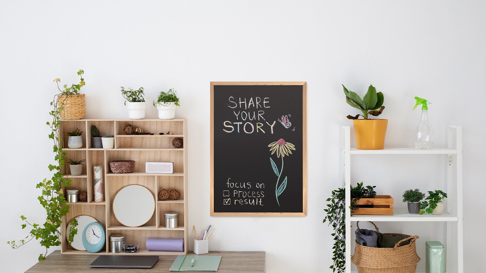 ALLboards Wandtafel Schwarze Kreidetafel, ECO-Holzrahmen