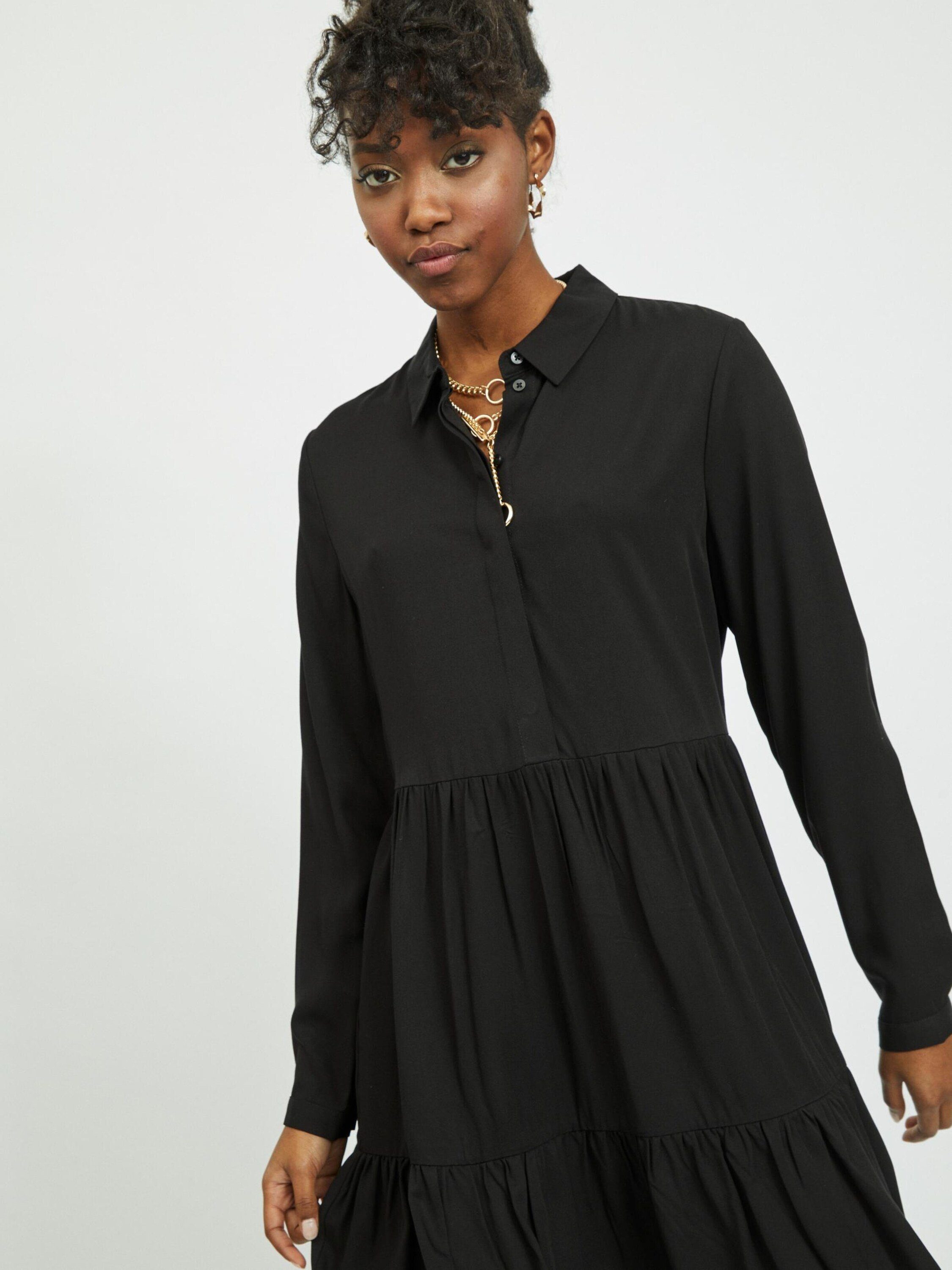 Vila Blusenkleid VIMorose (1-tlg) Drapiert/gerafft