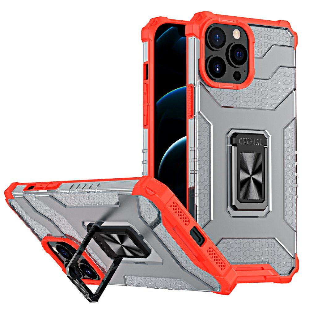 Handyhülle cofi1453® 360 Grad Ringhalter Handyhülle magnetisc, Silikon Case Panzer Hülle Schale Cover Dezent Handyhülle Handyschale Schutz