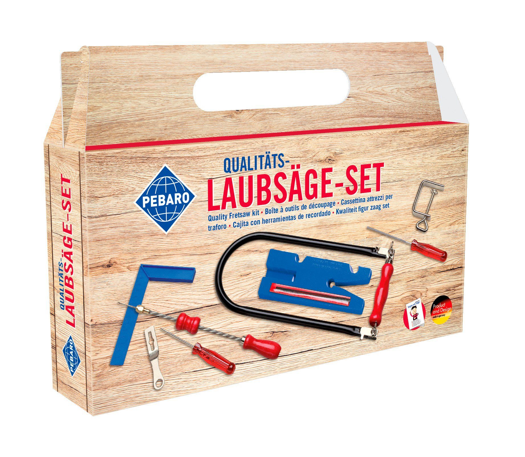 Pebaro Kinder-Werkzeug-Set Laubsägeset: Laubsägetischchen + Drillbohrer günstig online kaufen