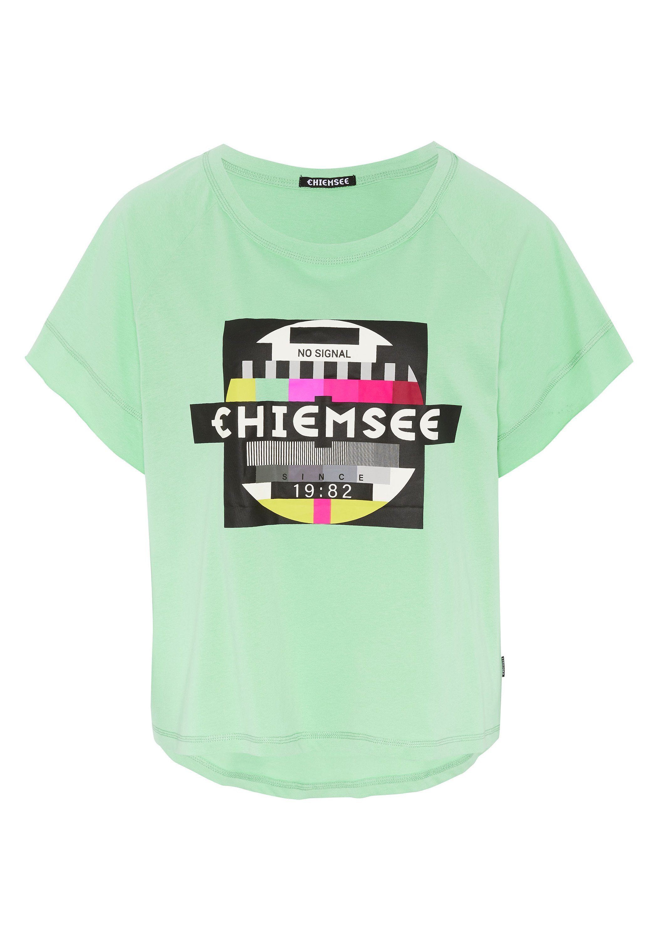 Chiemsee Print-Shirt Kastiges T-Shirt mit NO-SIGNAL-Print 1 Neptune Green