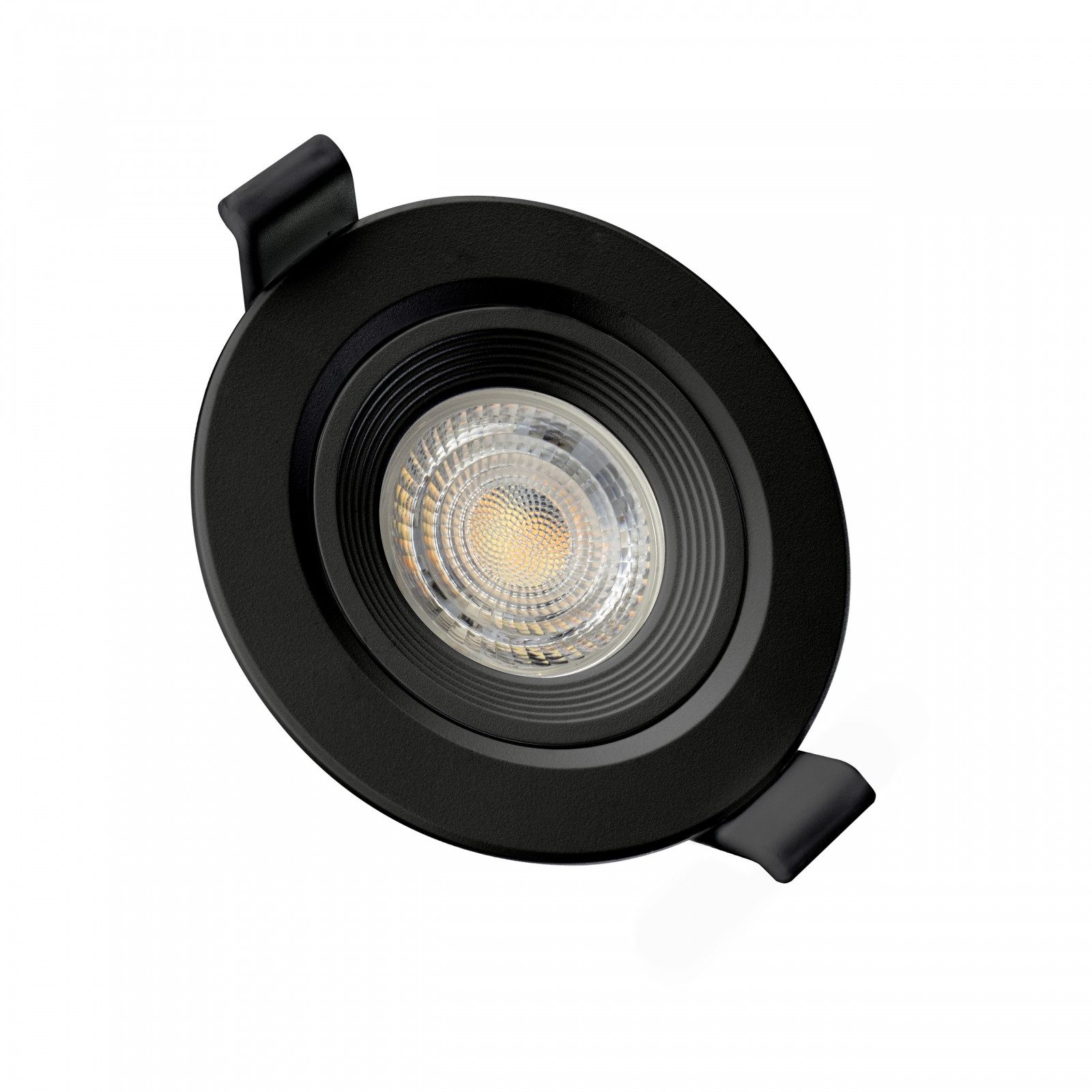 Spectrum LED Einbaustrahler LED Einbaustrahler max. 6W Spot Downlight schwenkbar IP20 rund schwarz, Kein Leuchtmittel enthalten, schwenkbar