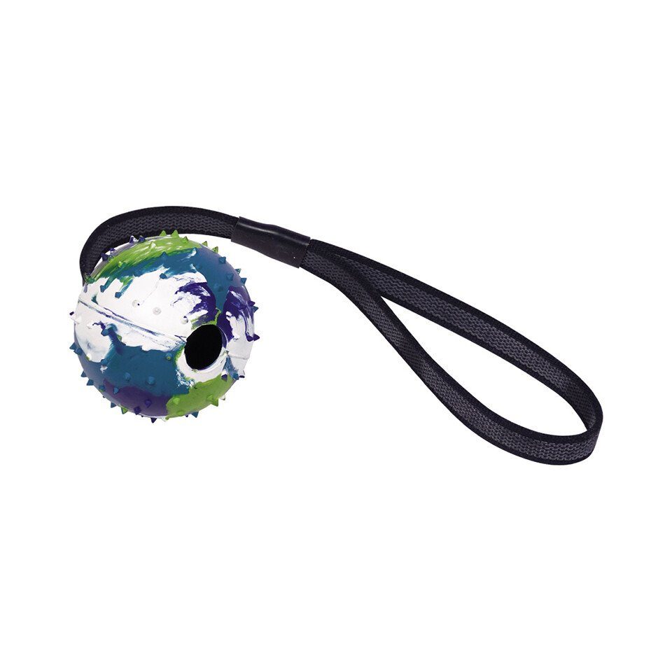 Nobby Outdoor-Spielzeug Vollgummi Snackball mit Anti-Slip Seil camouflage