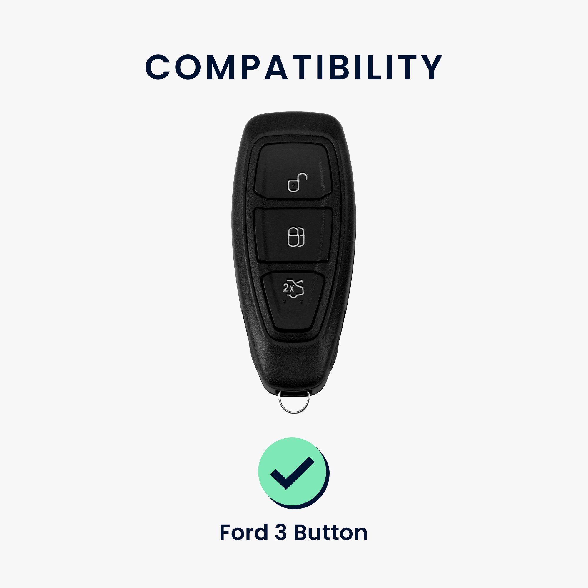 Schlüsselhülle kwmobile Hülle Schlüssel Cover Case Autoschlüssel Kunstleder für Schlüsseltasche Ford,