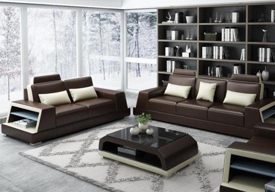 Sitzer Made Sofa 3+2 Polster Sitz in Sofagarnitur beige Sofas, Designe JVmoebel Europe