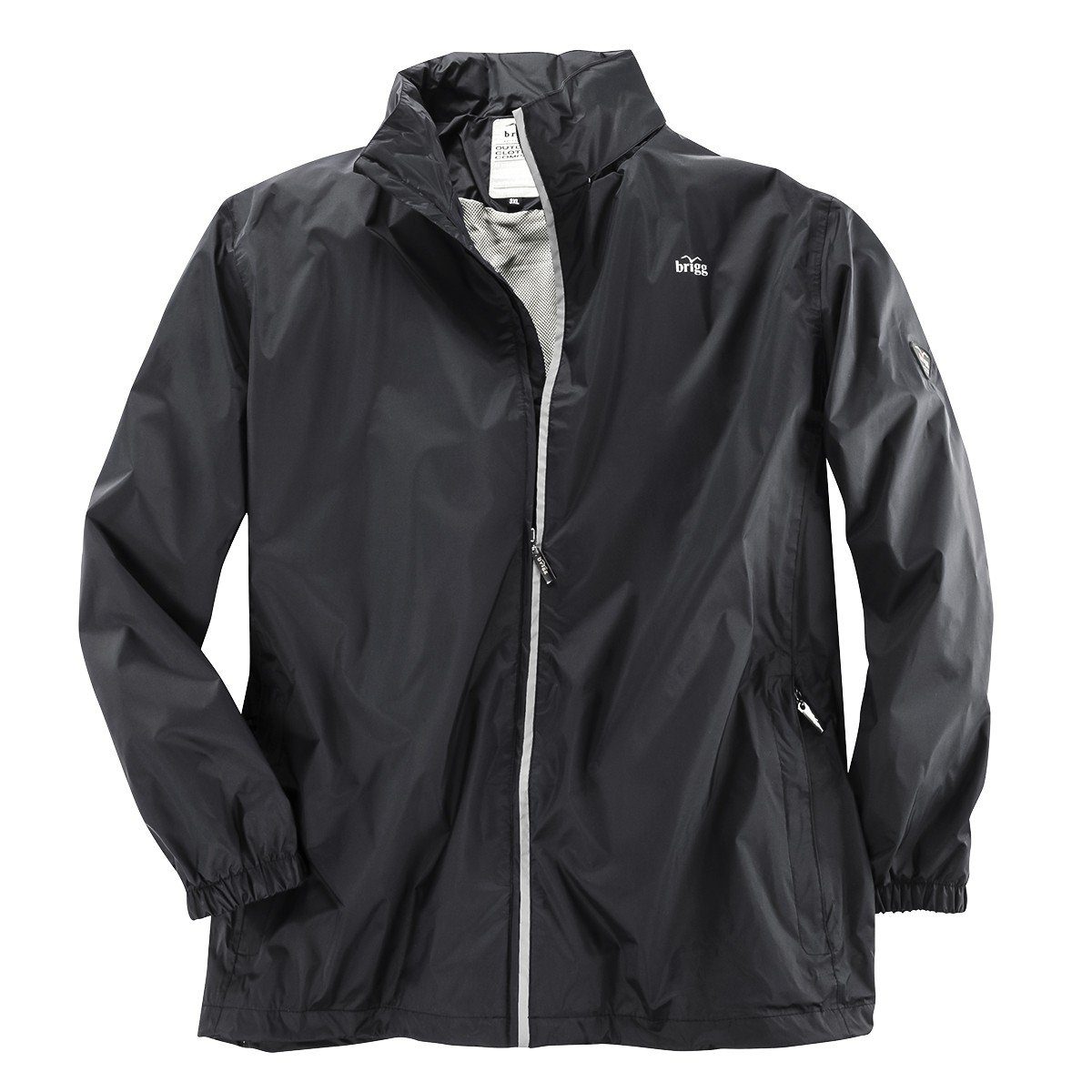 Regenjacke Brigg schwarze Outdoor Regenjacke Übergröße