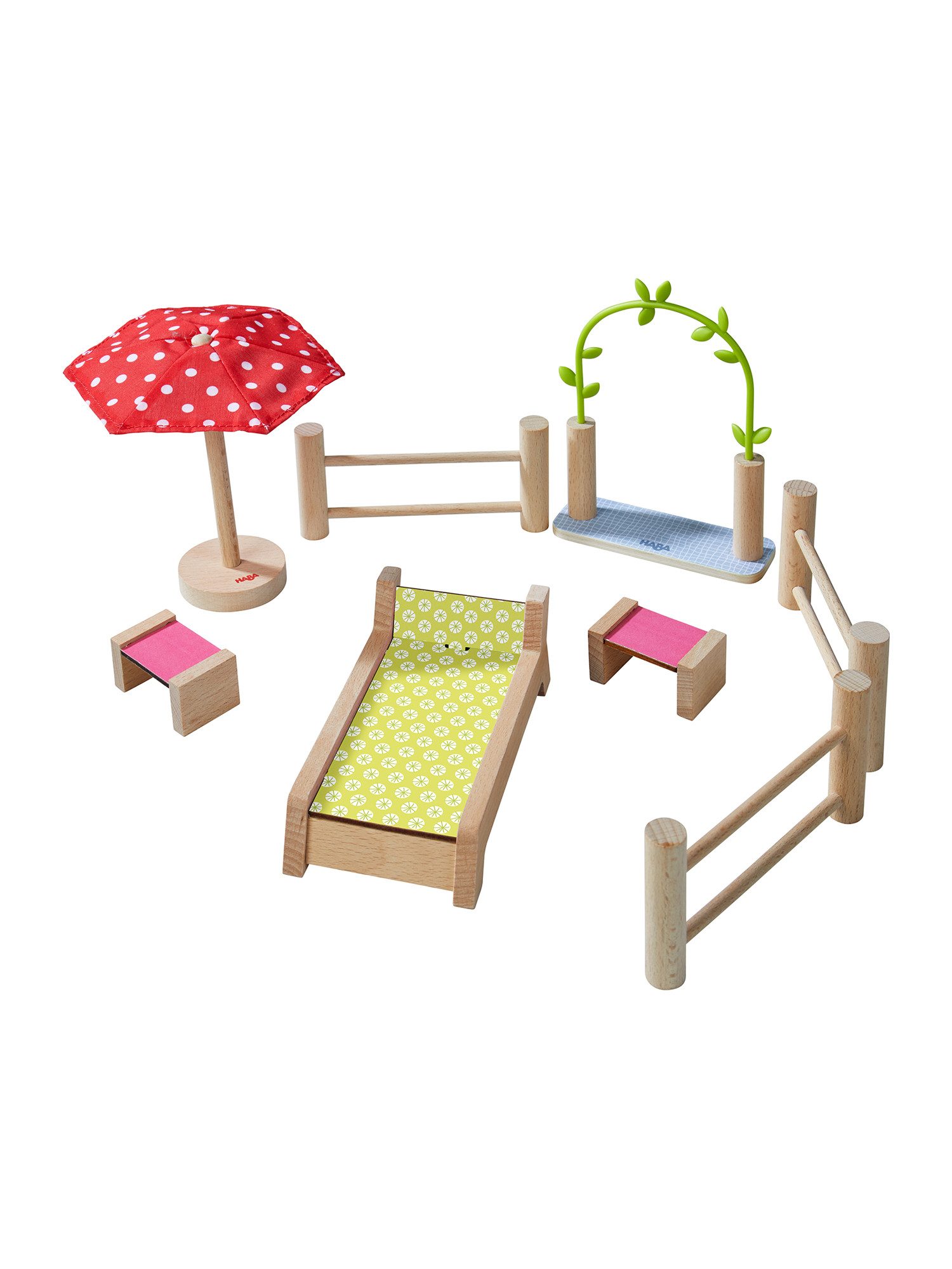 Haba Minipuppe Little Friends, Gartenmöbel Puppenhaus günstig online kaufen