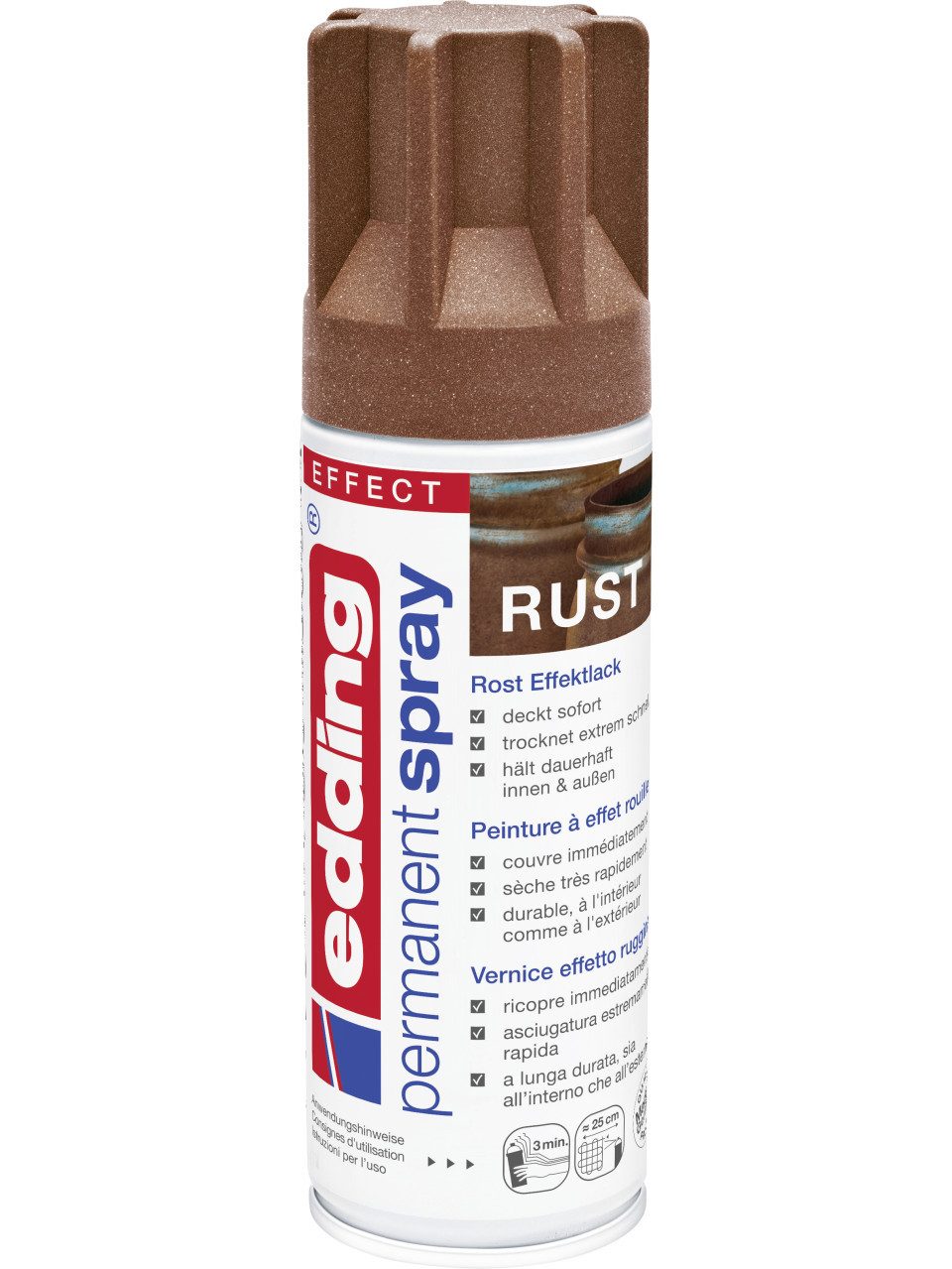 edding Sprühlack Edding 5200 Permanentspray 200 ml Rost Effekt