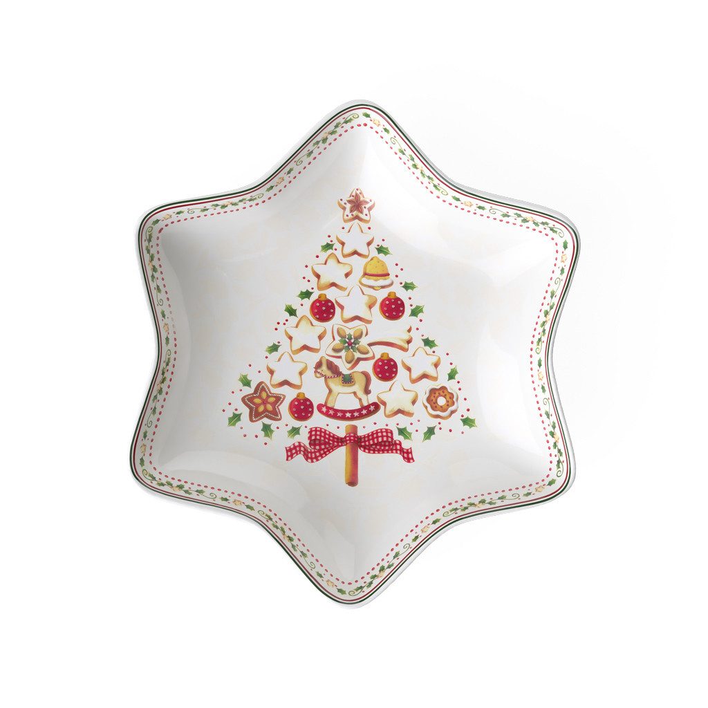Villeroy & Boch Müslischale Winter Bakery Delight Sternschale, Porzellan, (1-tlg), Premium Porcelain, 1 Stck, Handwäsche,mikrowellensicher, Made in Germa