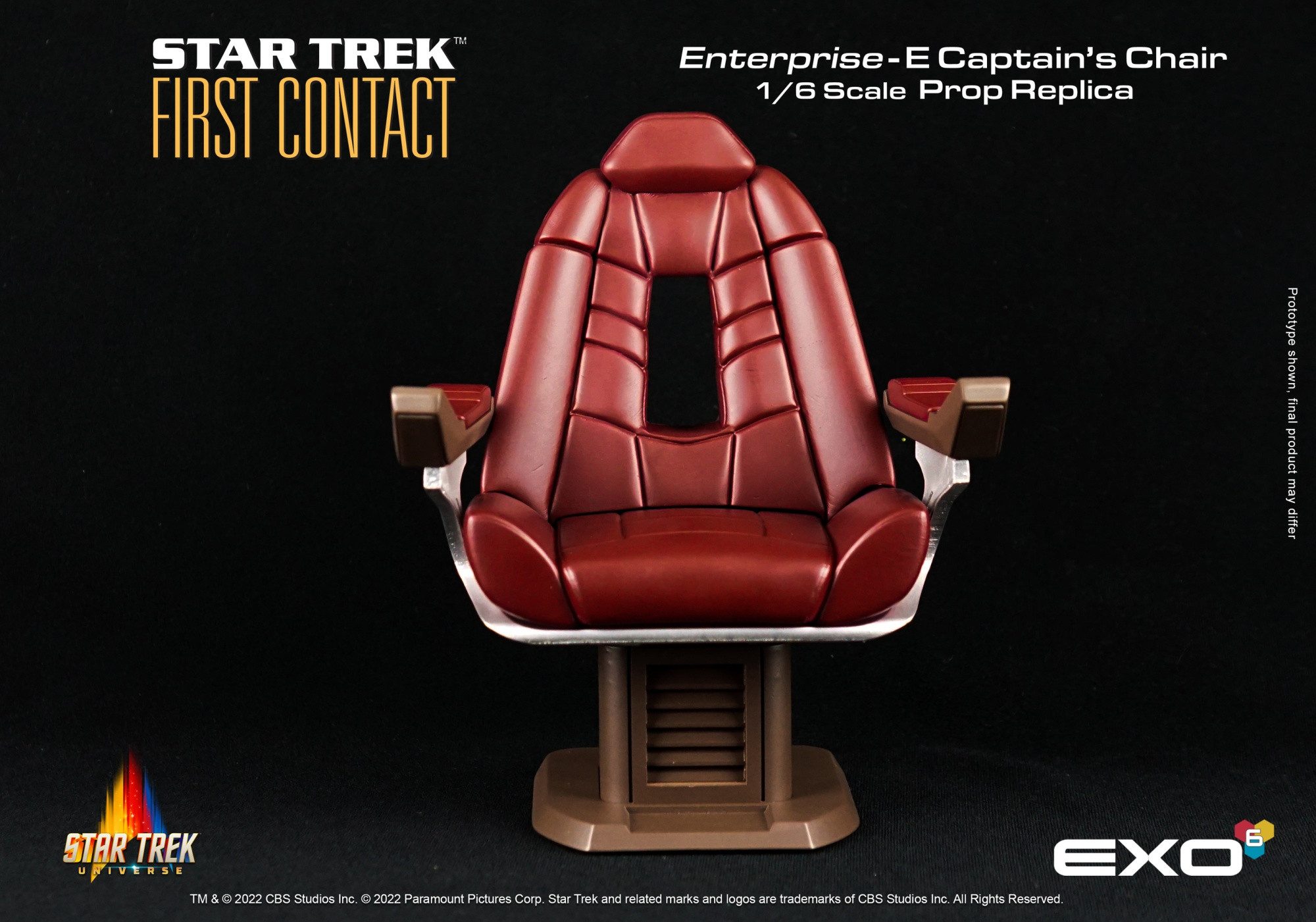 EXO-6 Actionfigur STAR TREK FIRST CONTACT CAPTAINS CHAIR 1/6 SCALE PROP REPLICA