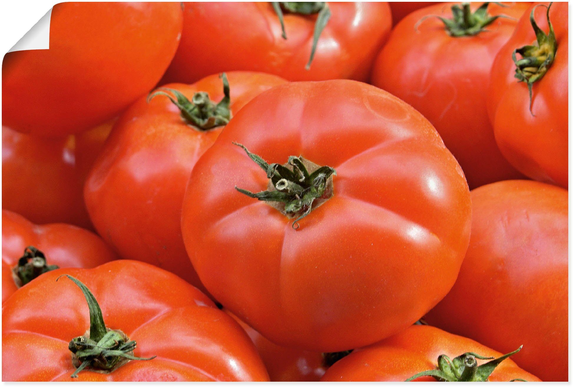 Größen Alubild, in Wandbild Leinwandbild, Tomaten, Wandaufkleber Rote Frische oder als Poster Lebensmittel (1 versch. Artland St),