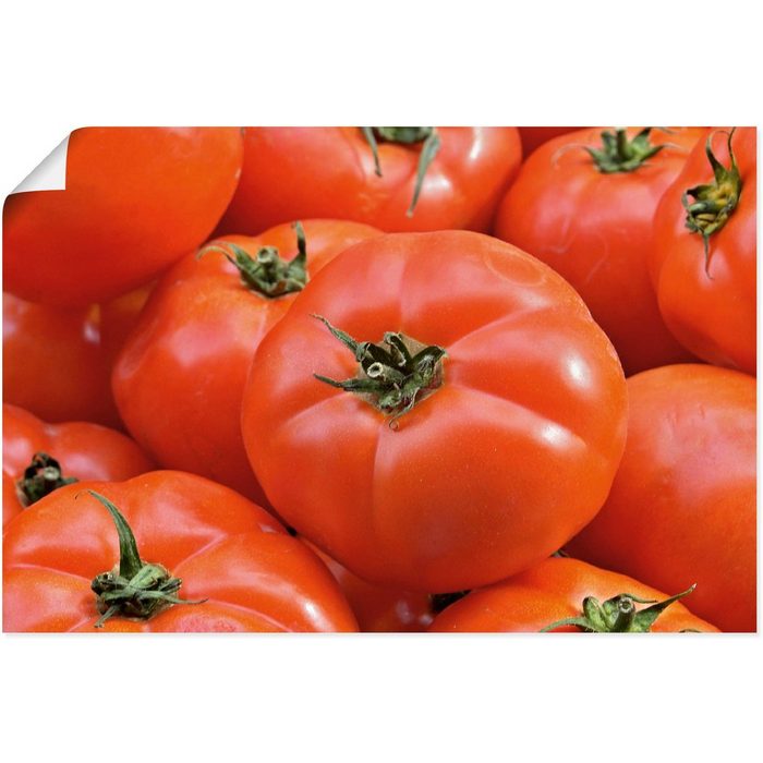 Artland Wandbild Frische Rote Tomaten Lebensmittel (1 St) als Alubild Leinwandbild Wandaufkleber oder Poster in versch. Größen