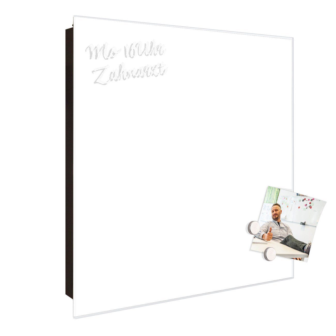 banjado Schlüsselkasten Glas weiß (Stahl Gehäuse, günstig online kaufen