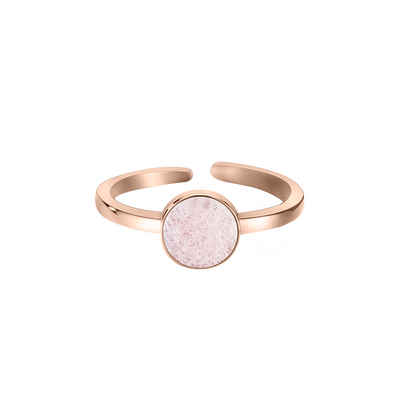 Einstellbar sehr funkelnden rosa Kristall Fuchs Ring 