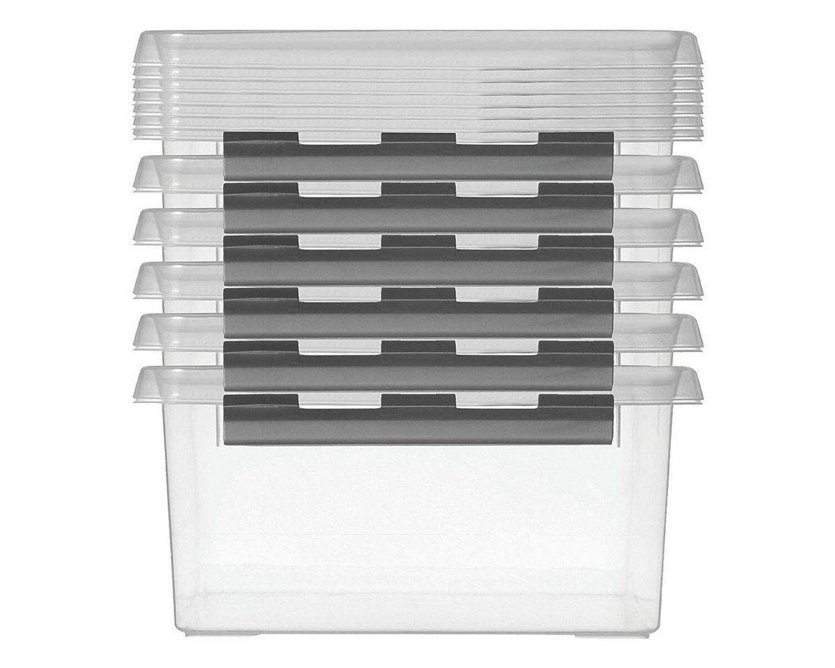 Thumbnail - Sunware Aufbewahrungsbox the q-line (6 St), 12 Liter, verschließbar, stapelbar, staubgeschützt