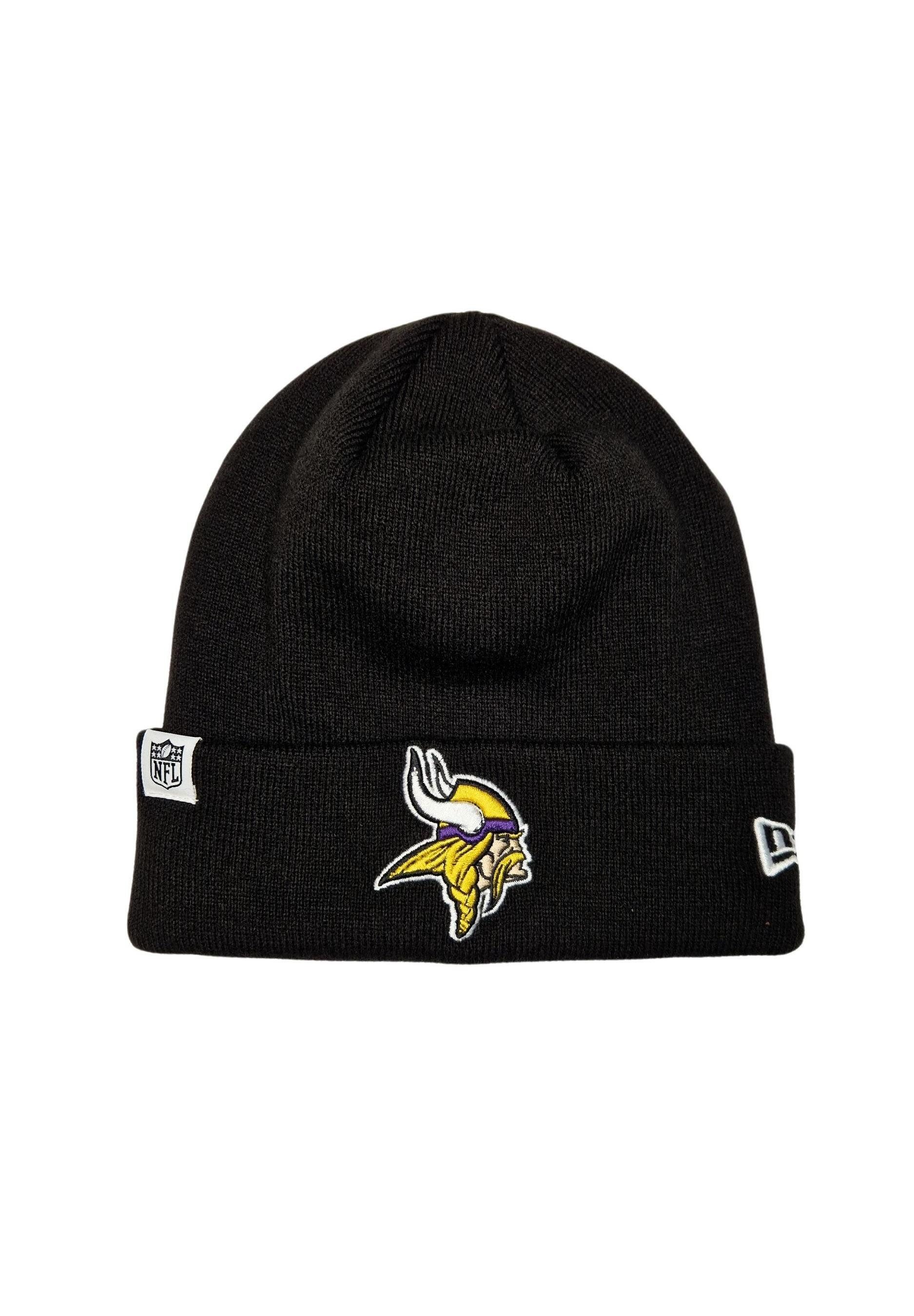 New Era Beanie Minnesota Vikings NFL Loop Label Knit Schwarz Beanie New Era (1-St)