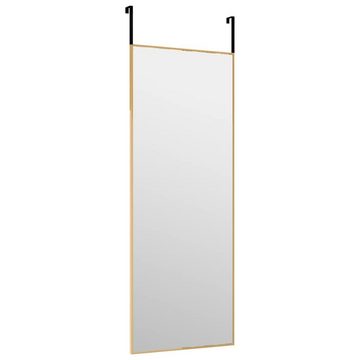 furnicato Wandspiegel Türspiegel Golden 30x80 cm Glas und Aluminium