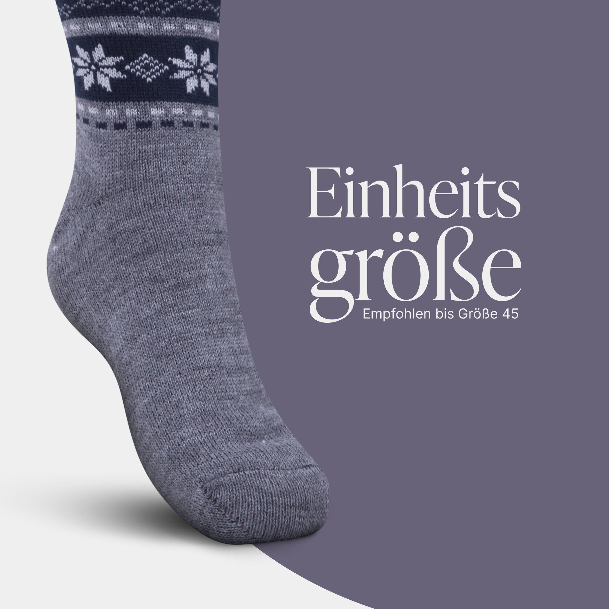 Bestlivings Kuschelsocken Haussocken "Norweger" (1-Paar) Hüttensocken ABS / Teddyfutter - Norweger Socken Stoppersocken