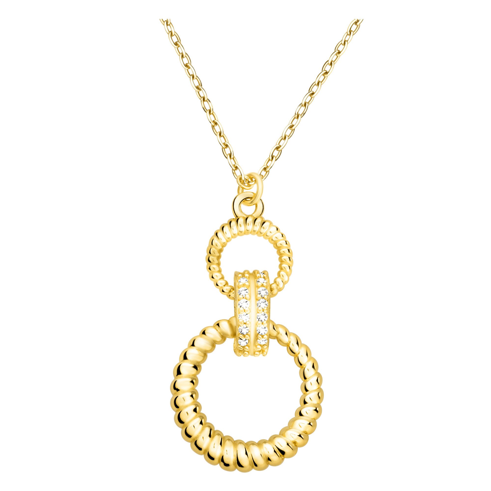 Sofia Milani Kette mit Anhänger Kreis Stab, 925 Silber Damen Schmuck - N0806
