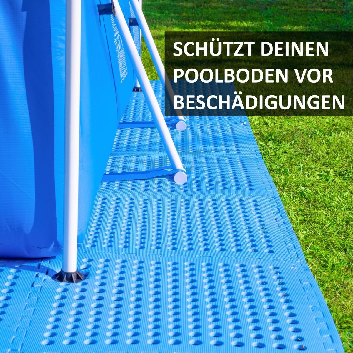 bonsport Pool-Bodenschutzfliese Pool Matten, blau