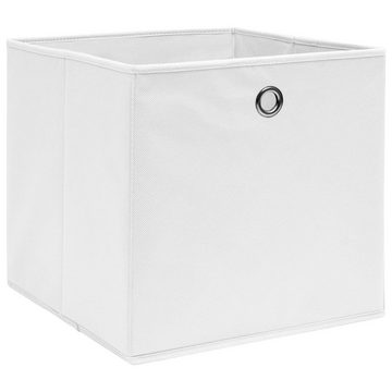 vidaXL Aufbewahrungsbox Aufbewahrungsboxen 10 Stk Vliesstoff 28x28x28 cm Weiß