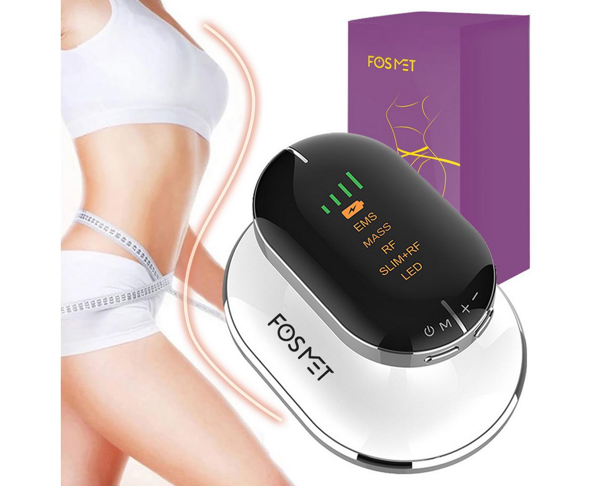 FOSMET Massagegerät EMS Anti-Cellulite Massagegerät mit RF & LED, Körperformung, Ultraschall Massagegerät für Körperpflege & Konturenverfeinerung