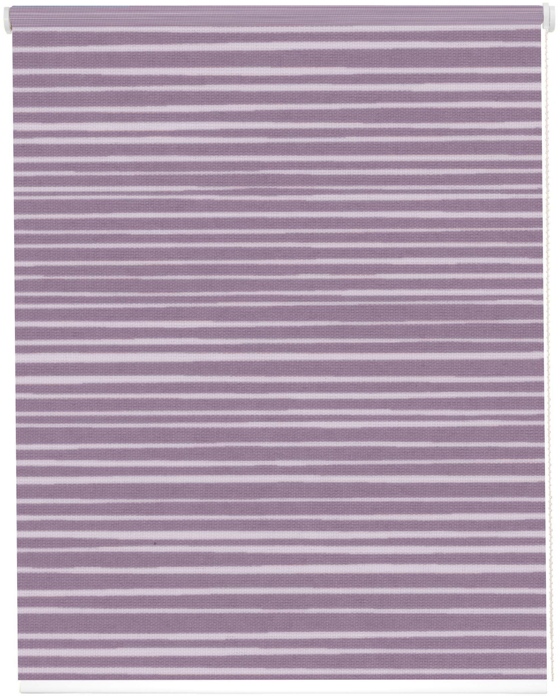 Lichtschutz, StartUp verschraubt Stripes, sunlines, freihängend, violett Seitenzugrollo Style