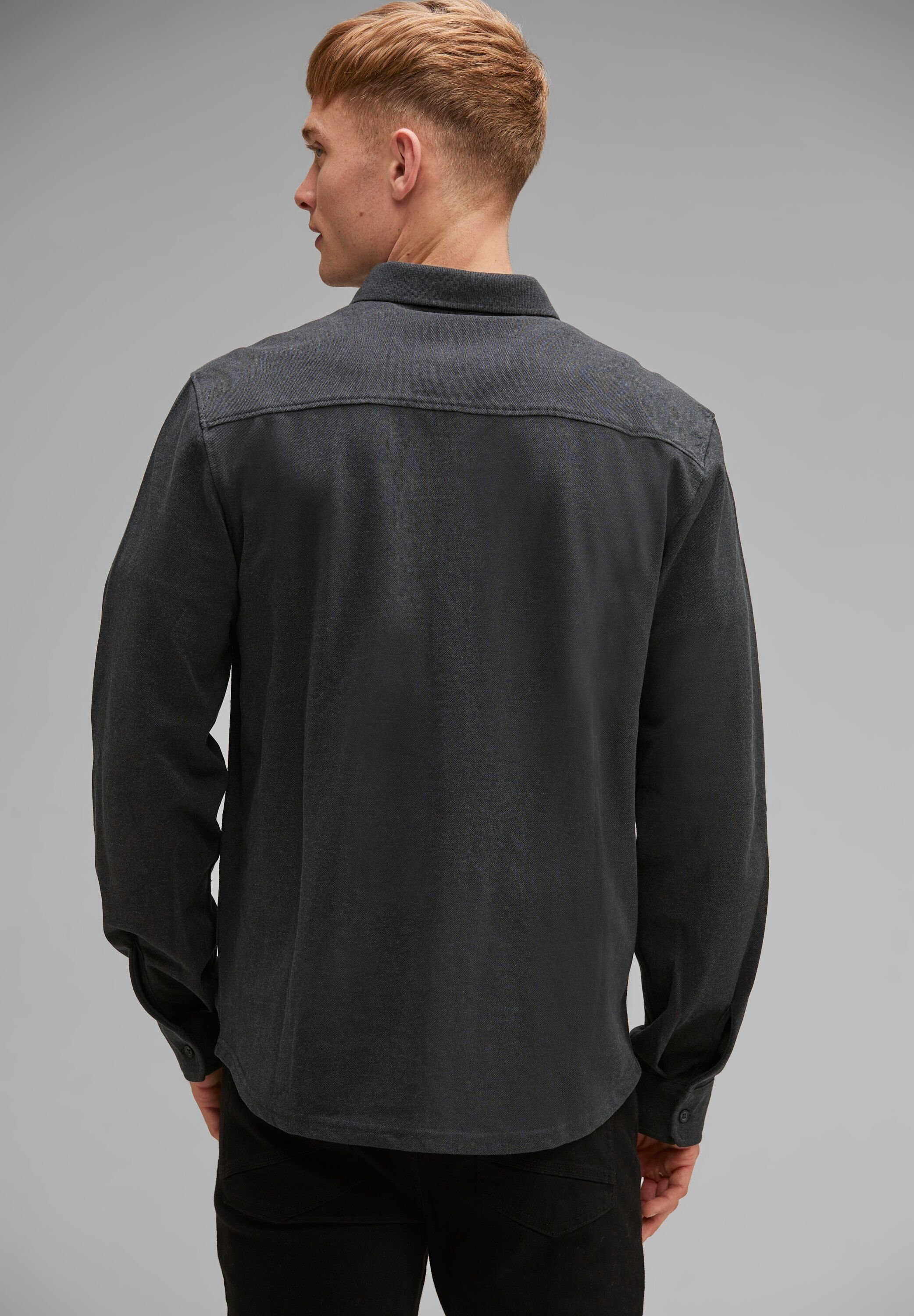 melange grey im ONE T-Shirt anthra soften Baumwoll-Mix MEN STREET