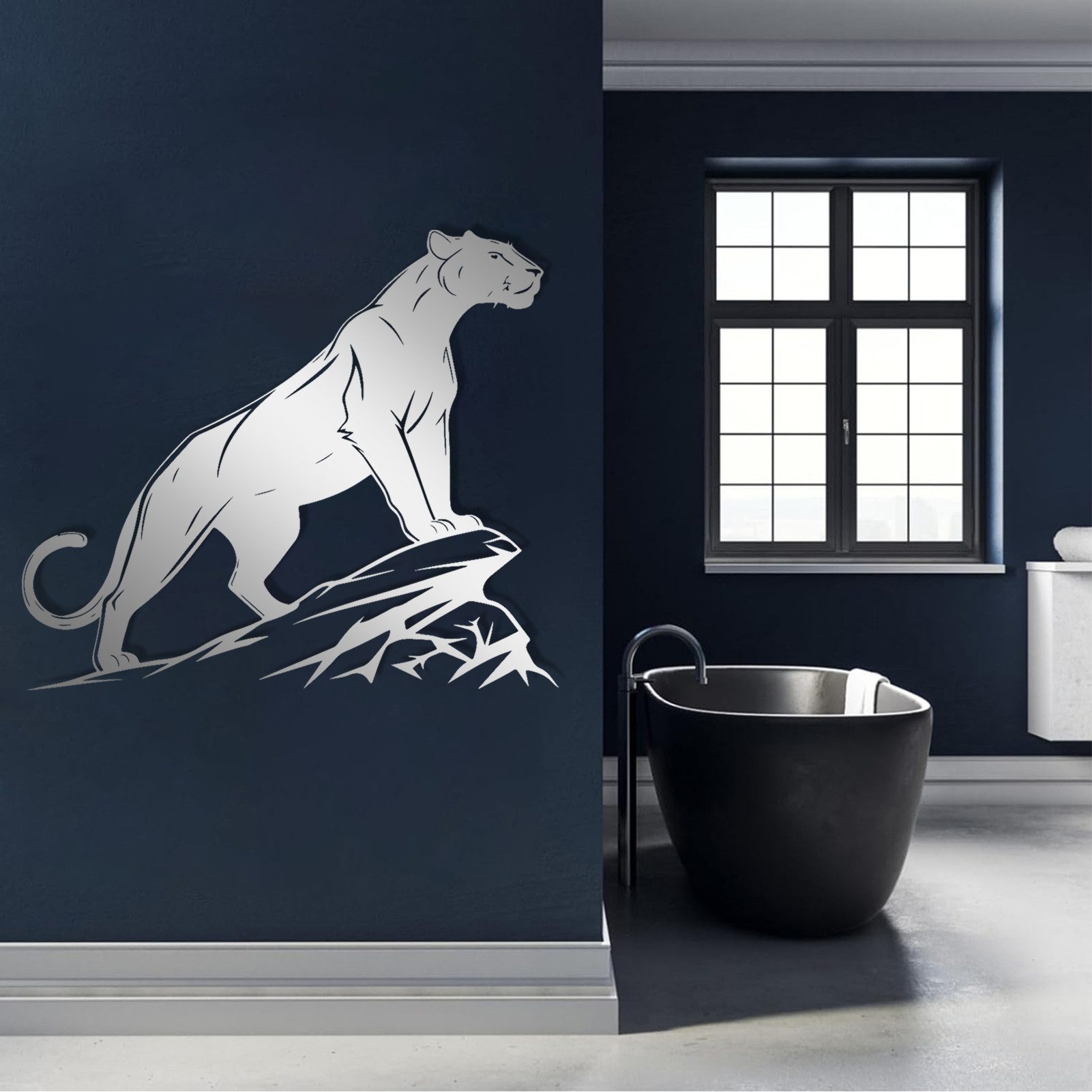 Jumpeak Wanddekoobjekt Panther Metall Wanddekoration - Stylische Wandkunst für Wohnzimmer, Metall Wandkunstdekoration als Augeweide für Modernes Zuhause