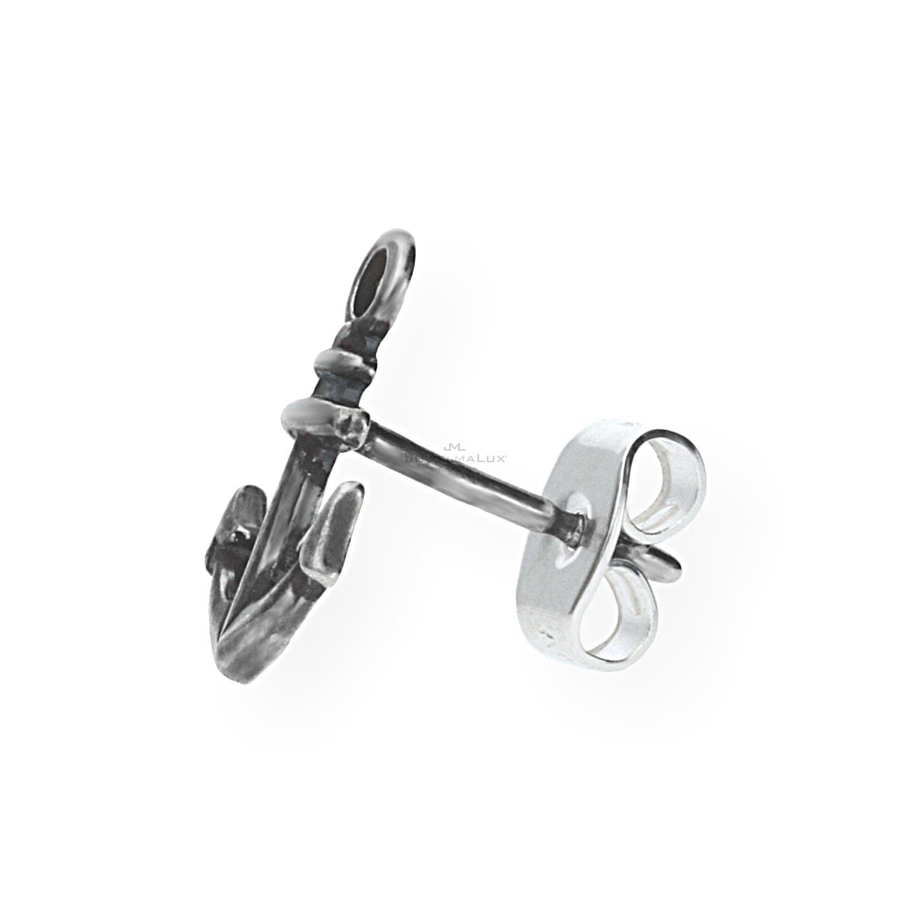 JuwelmaLux Paar Ohrstecker JuwelmaLux Einzel Ohrstecker 925/000 Sterling Silber Anker geschwärzt (kein Set, 2-tlg., inkl. edelm Schmucketui)