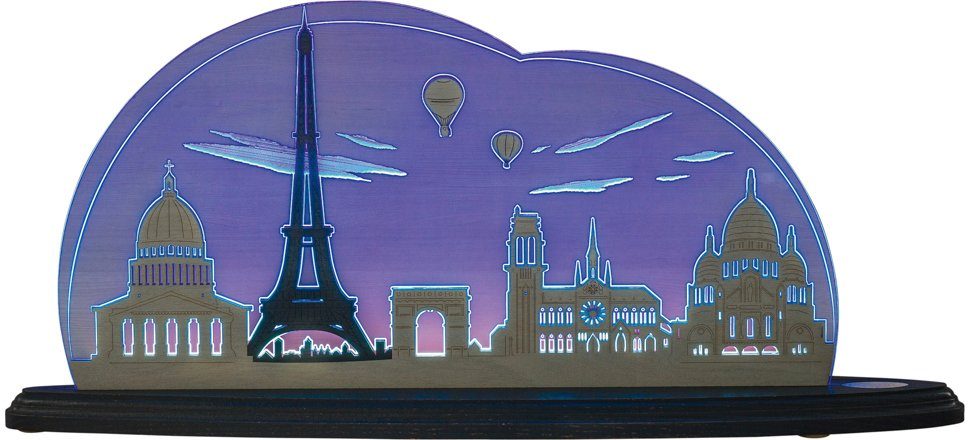 Weigla LED Dekolicht Ich liebe Paris, LED wechselbar, Neutralweiß, beidseitiges  Motiv Paris/Frankreich, Erzgebirge garantiert, Erzgebirge garantiert, Made  in Germany