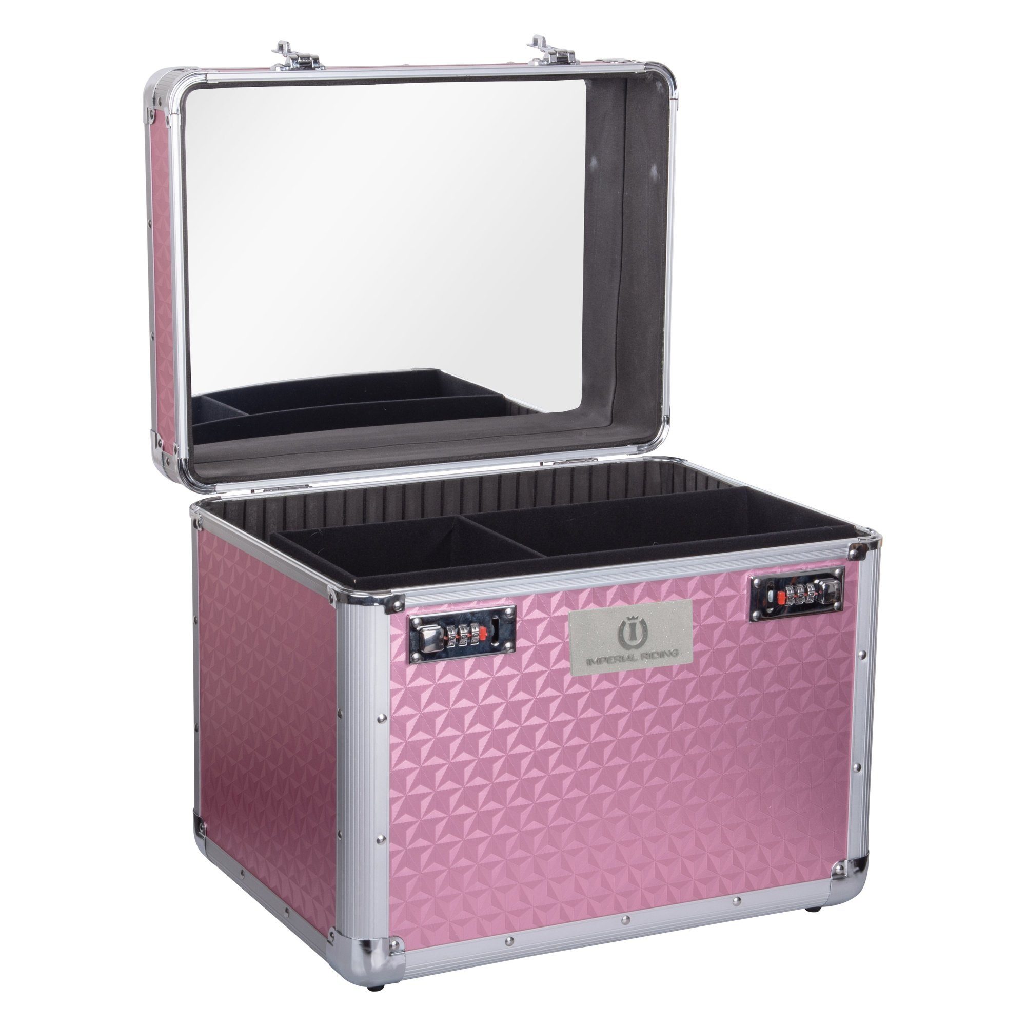 Imperial Riding Wurzelbürste Imperial Riding PUTZBOX IRHSHINY Grooming Box, mit Zahlenschloss und Spiegel