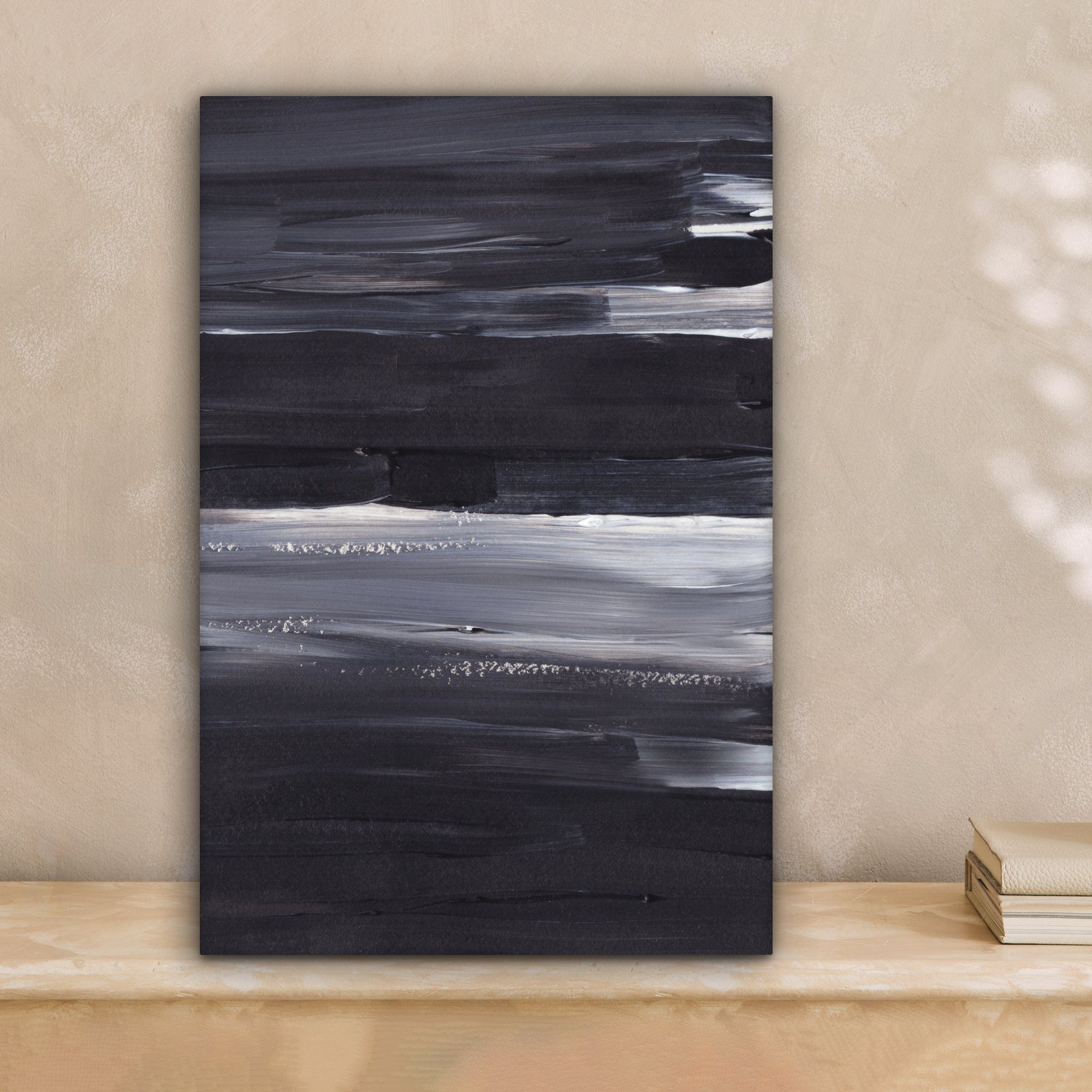 OneMillionCanvasses® Leinwandbild Farbe - Abstrakt - Schwarz, Fotodruck (1 günstig online kaufen