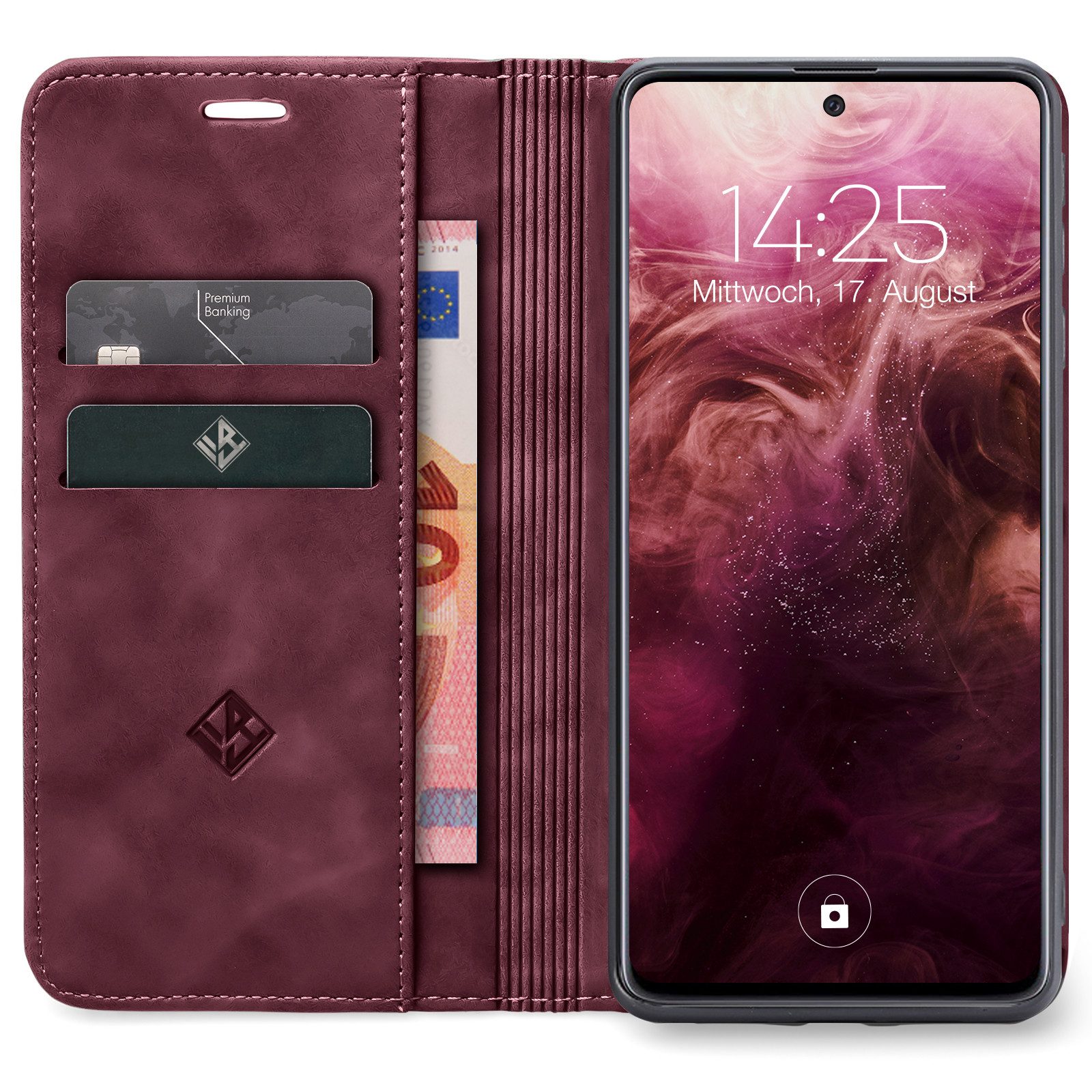 Tec-Expert Handyhülle Tasche Hülle für Xiaomi Redmi Note 9 Pro 6.67 Zoll, 6.67, Cover Klapphülle Case mit Kartenfach Fliphülle aufstellbar